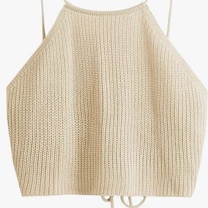 Knit tie back top size small NWOT (NEVER WORN)